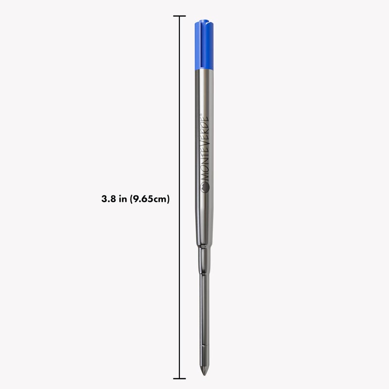 Monteverde Soft Roll Ballpoint Pen Refills to Fit Parker-Style Pens, Medium Point, Blue, 6-Pack, Smooth Writing Technology for Parker, Conklin, Schmidt, and More - Image 2